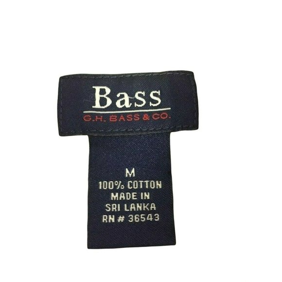 GH BASS CO Mens Casual Oxford Button Shirt M Green L/S Cotton - Picture 2 of 10